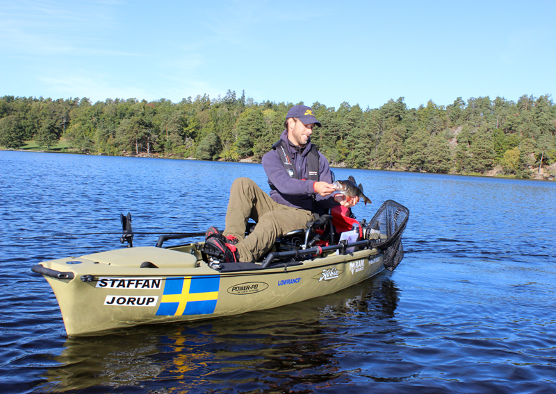 Testa fiskekajak i Källtorpssjön