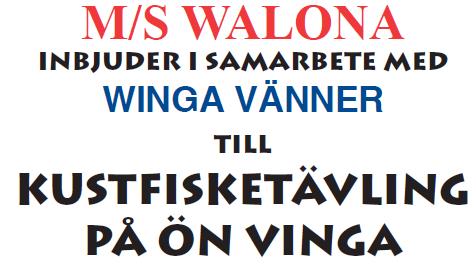 Kustfisketävling på Vinga 4/7-19/8 2017