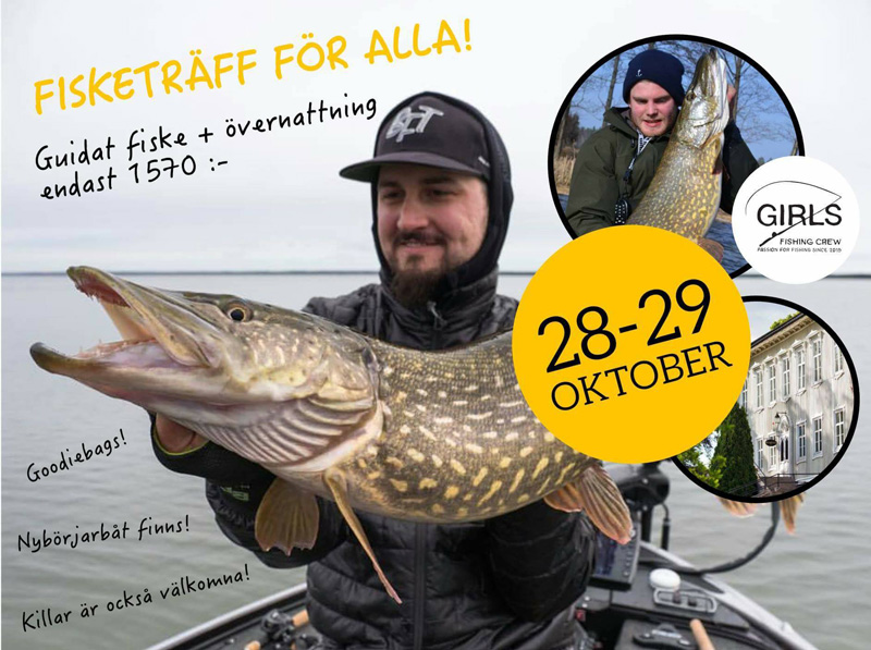 Häng med Girlsfishingcrew på fiskehelg!