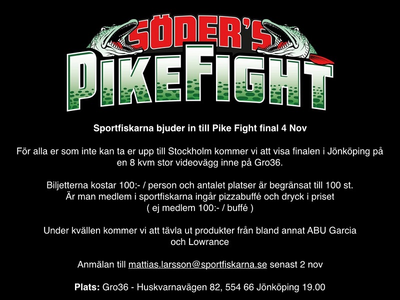 Titta på finalen i Pike Fight i Jönköping 4 november