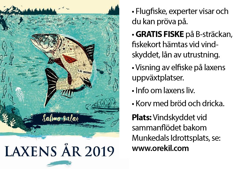 Fiska gratis på Laxens dag i Munkedal 21/9