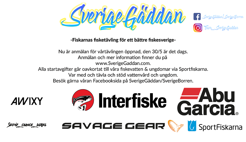 SverigeGäddan - passande fisketävling just nu