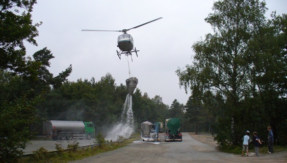 Helikopter- och båtkalkning i Svartedalen denna vecka!
