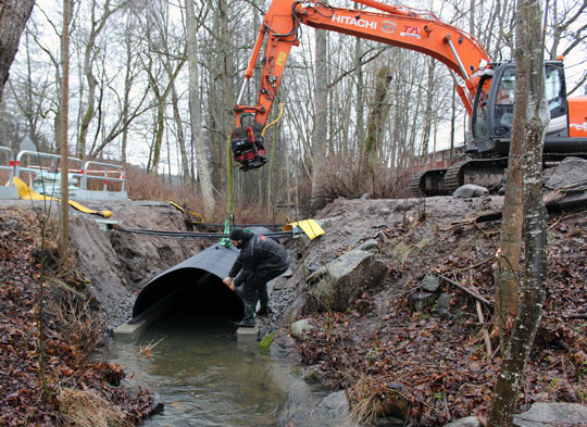 Vandringshinder borttaget i Insjöbäcken