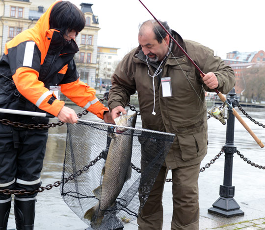 Lyckad fiskepremiär i Norrköping